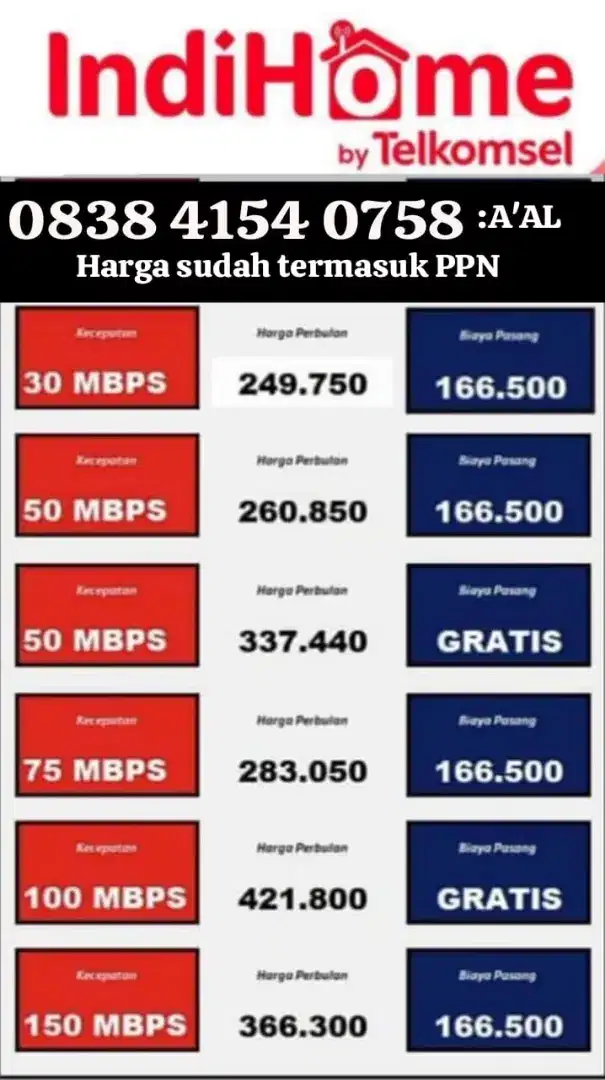 Internet wifi indihome