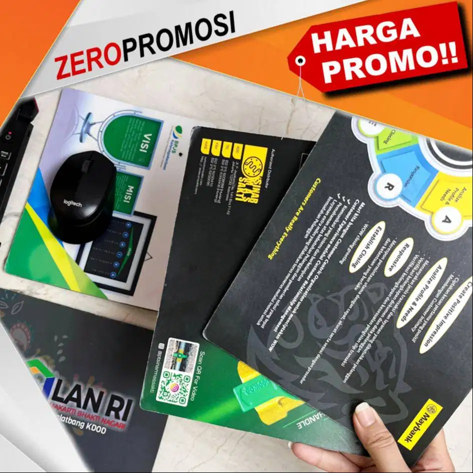 Custom Desain Mousepad Cetak Printing Full Color