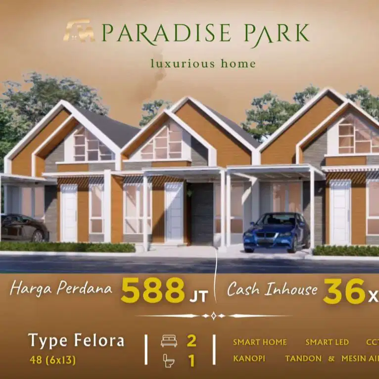 CLUSTER TERBARU PARADISE PARK DEKAT KE MALL NIPAH MTOS MAKASSAR