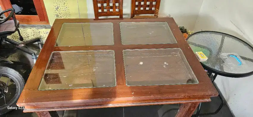 Meja makan kayu jati second
