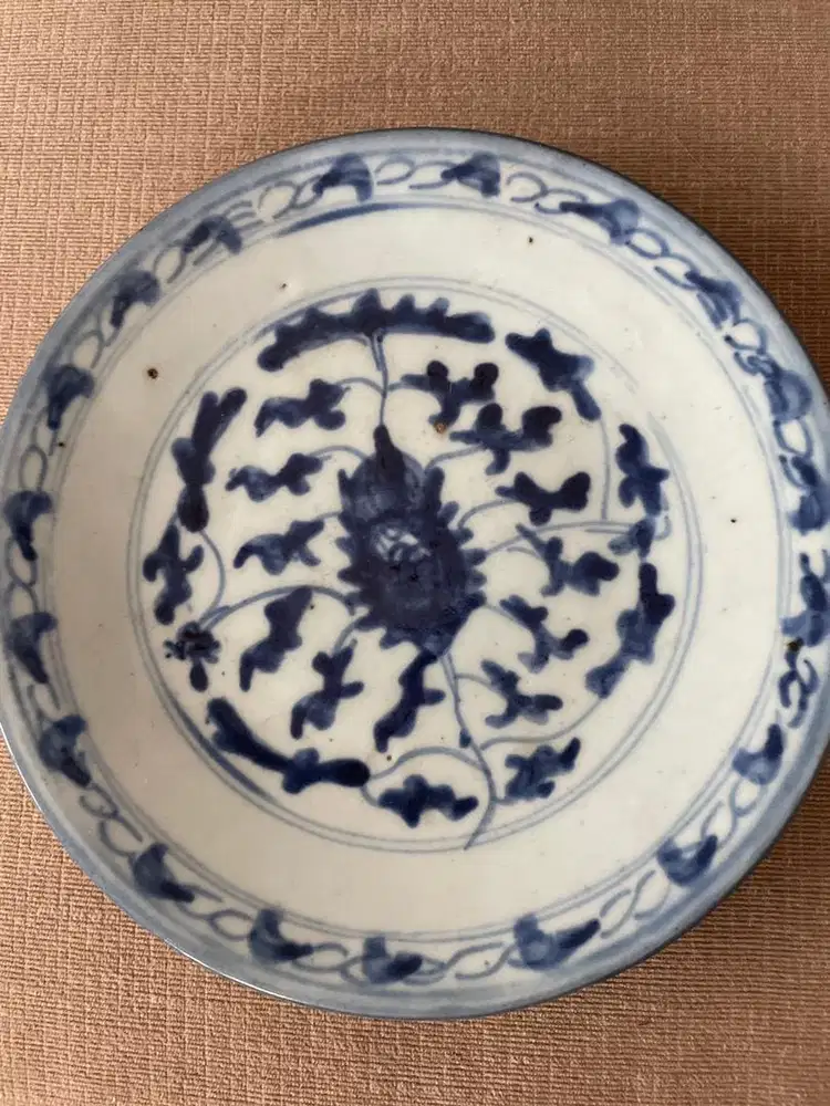 Piring biru hias jepang/cina