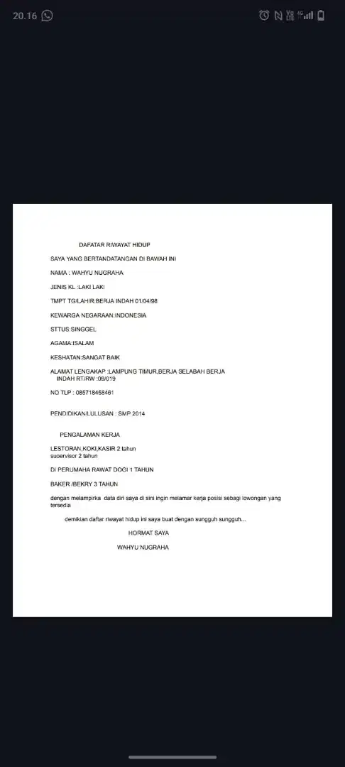 butuh loker,pengelamn lumyan banyak