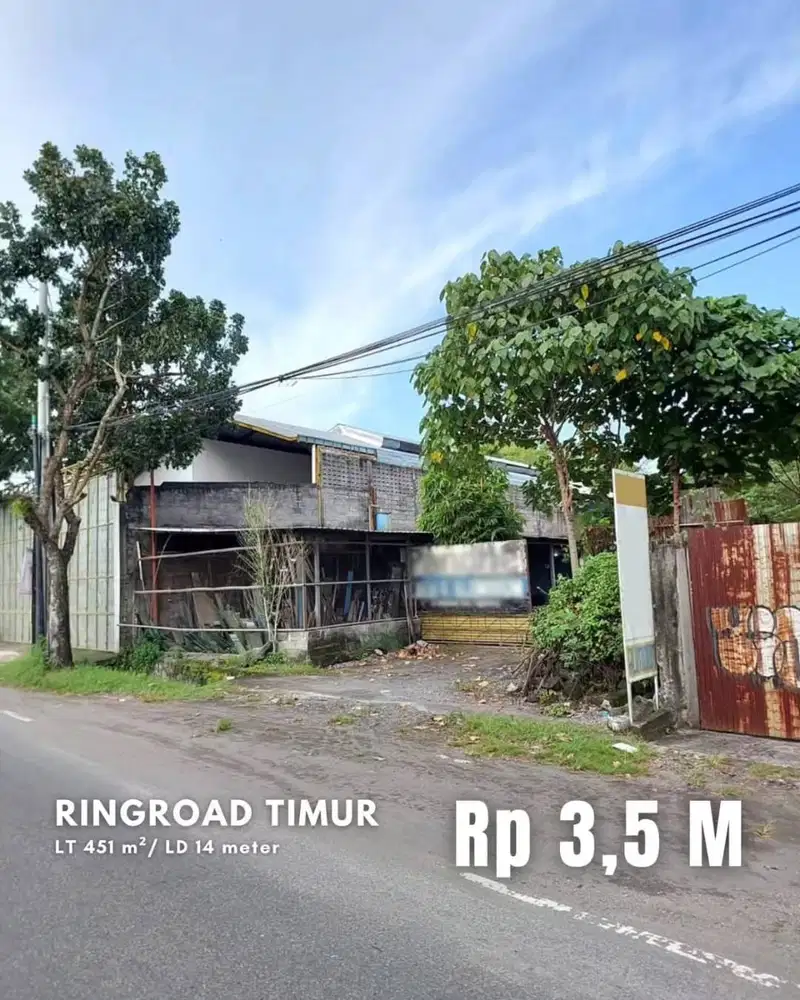 Dijual Tanah Pekarangan Strategis di Tepi Ringroad Timur Banguntapan