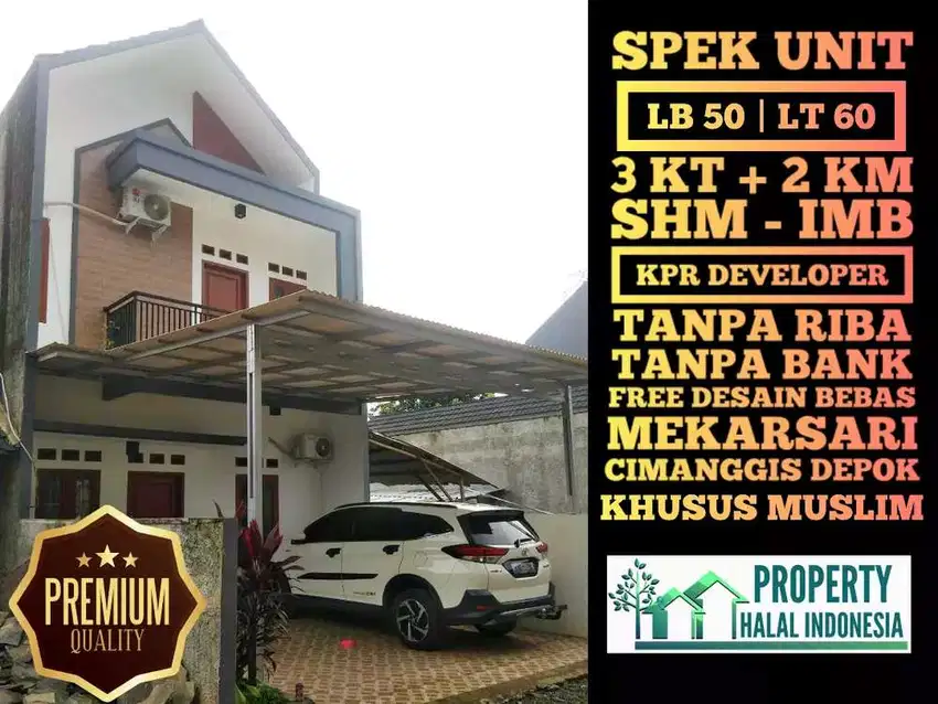 Rumah Free Custom Desain Bebas Mekarsari Cimanggis Depok - SHM IMB