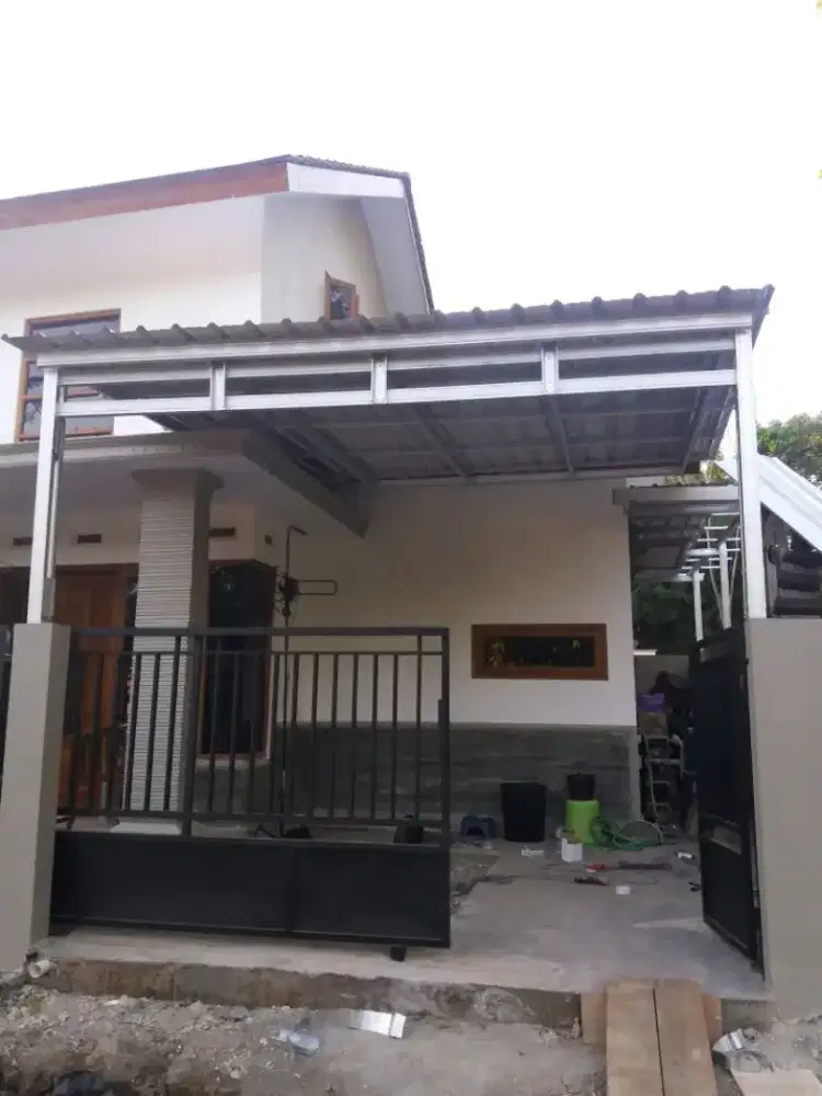 Kanopi Baja Ringan Galvalum ADI TRUSS RAPI Hemat Garansi Bisa Nego