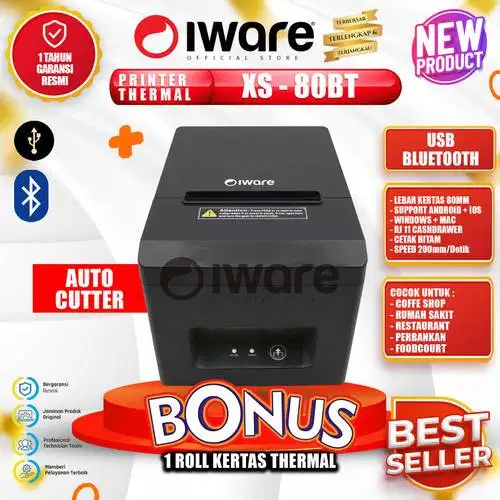 Iware Printer Thermal Kasir XS-80BT