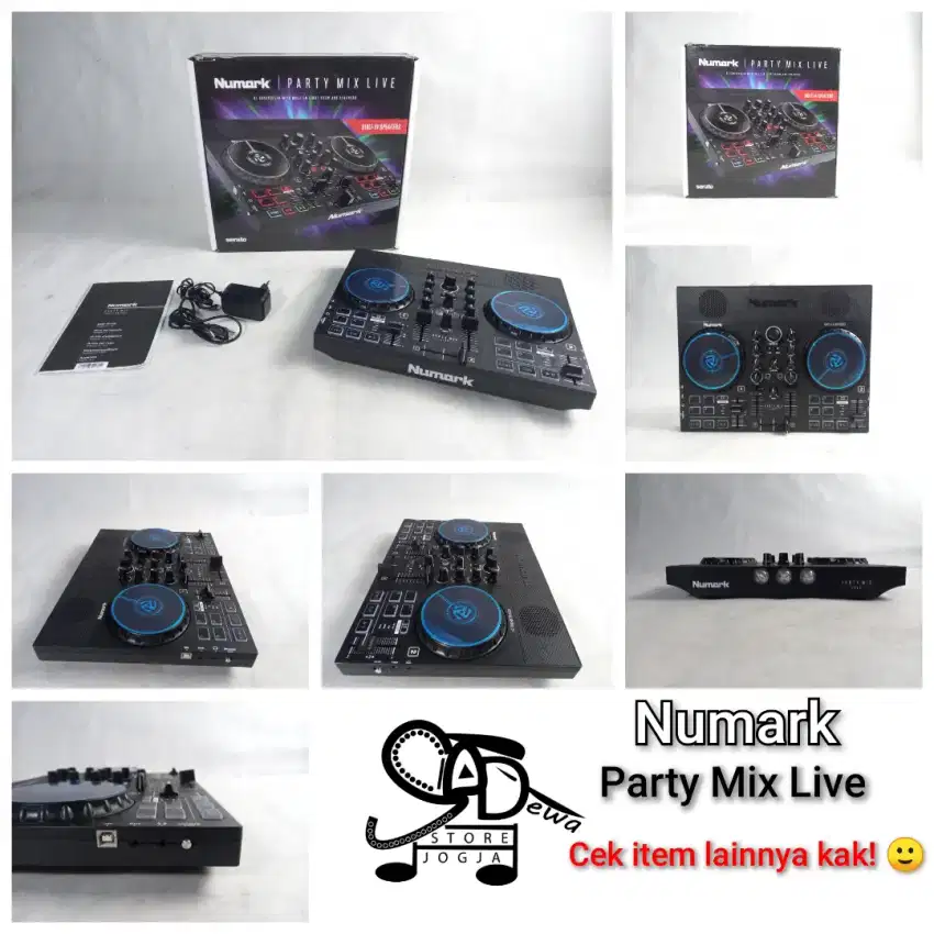 NUMARK PARTY MIX LIVE DJ CONTROLLER CONTROLER DISC JOCKEY bkn mk2 ii