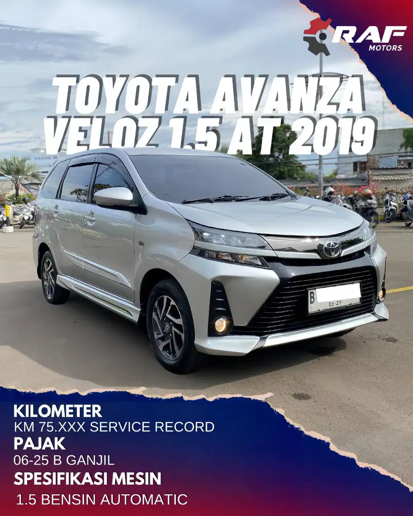 TOYOTA AVANZA VELOZ 1.5 AT FACELIFT 2019 SILVER MATIC RWD