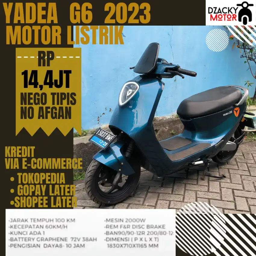 YADEA G6 MOTOR LISTRIK SECOND LIKE NEW