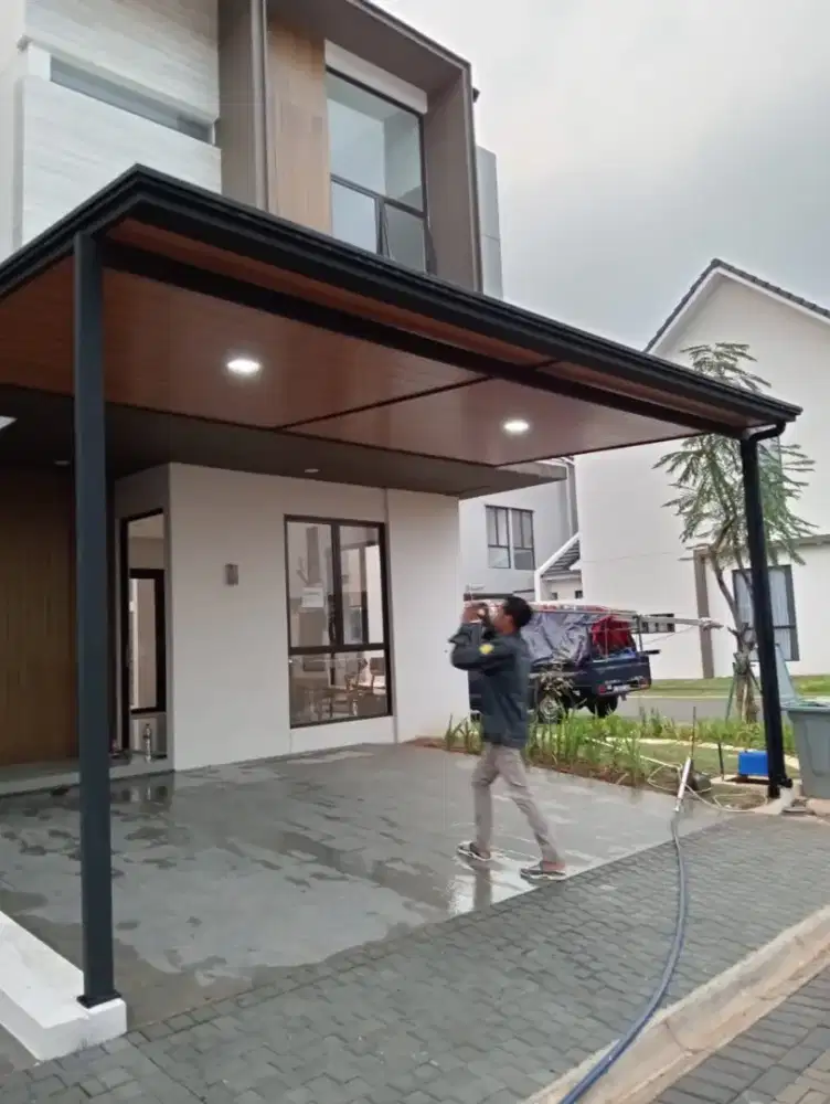 kanopi alderon+plafon pvc laminate rapi,kuat tahan lama