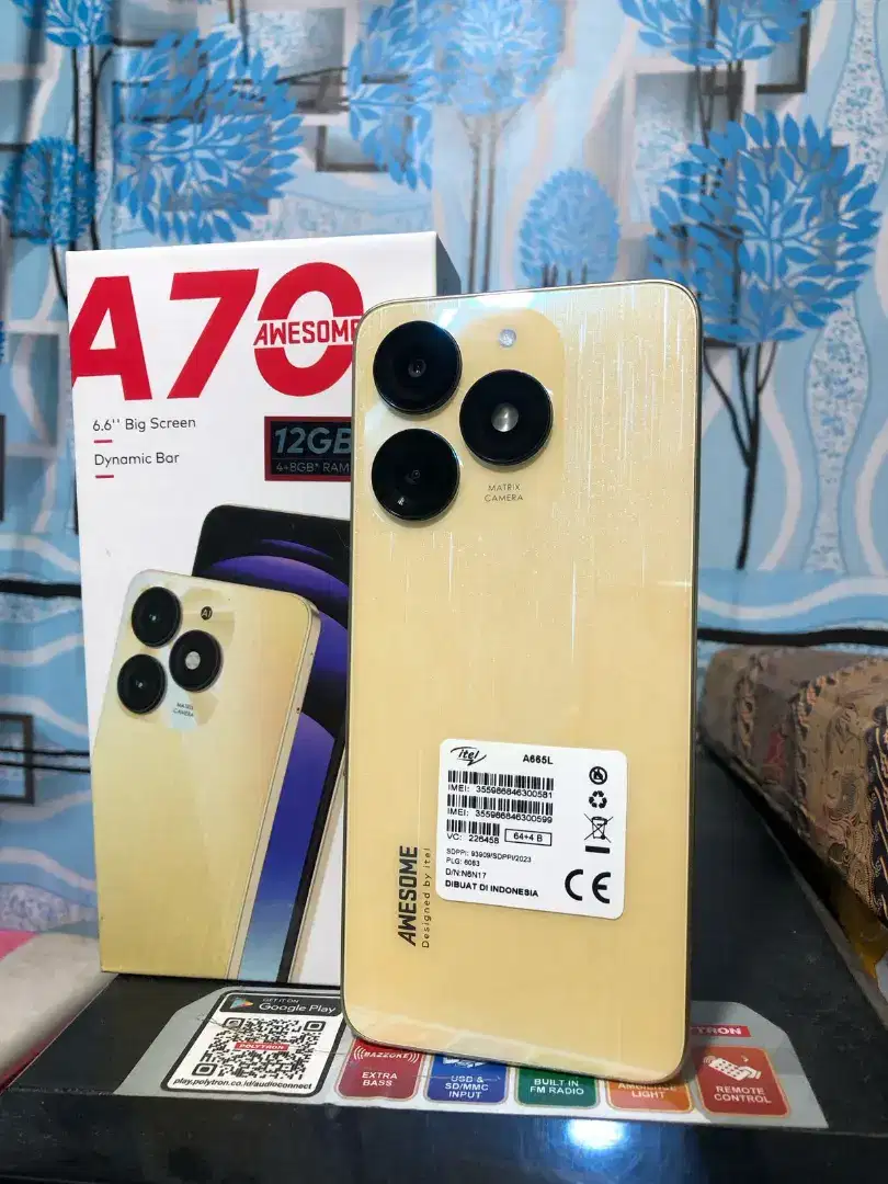 Itel a70 ram 4+8/64 gb full set mulus