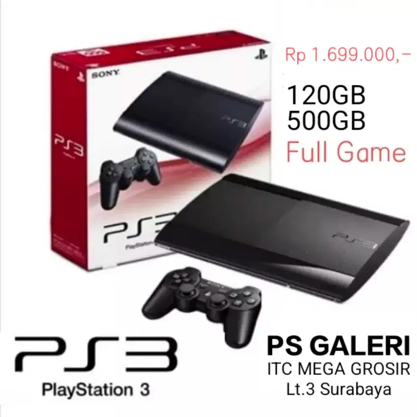 PS3 SUPER SLIM 120/500GB FULL GAME