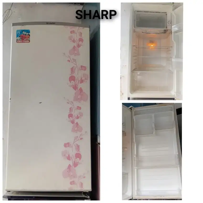 Kulkas 1 pintu Sharp bekas bergaransi