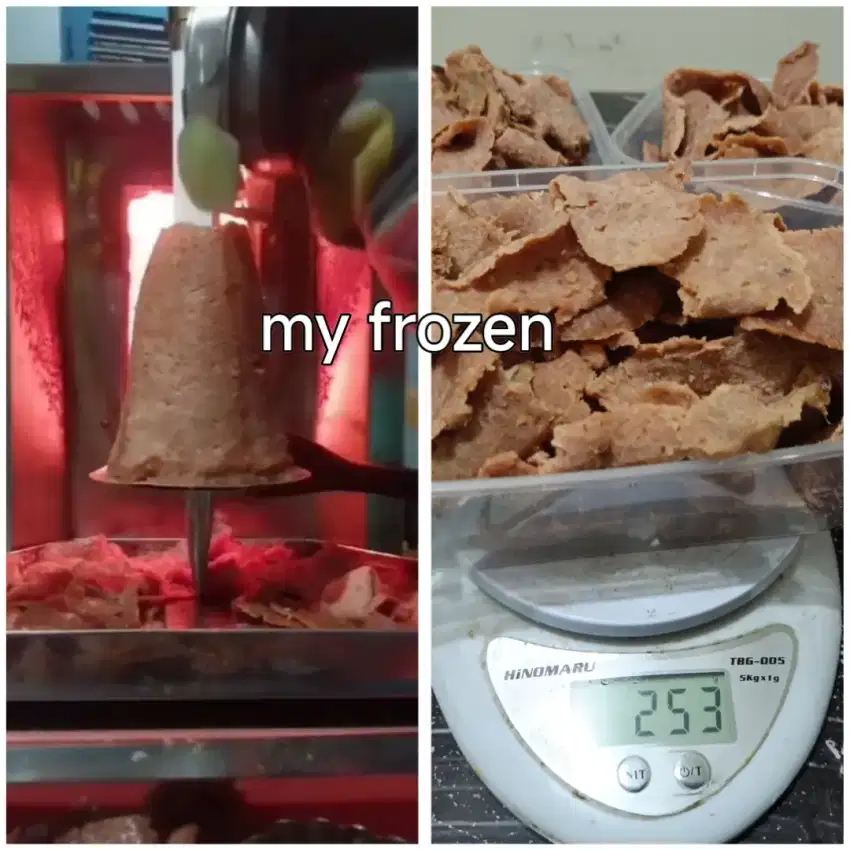 Daging kebab iris matang