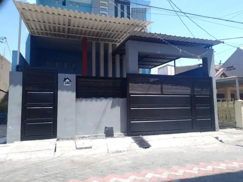 Pintu pagar kanopi minimalis