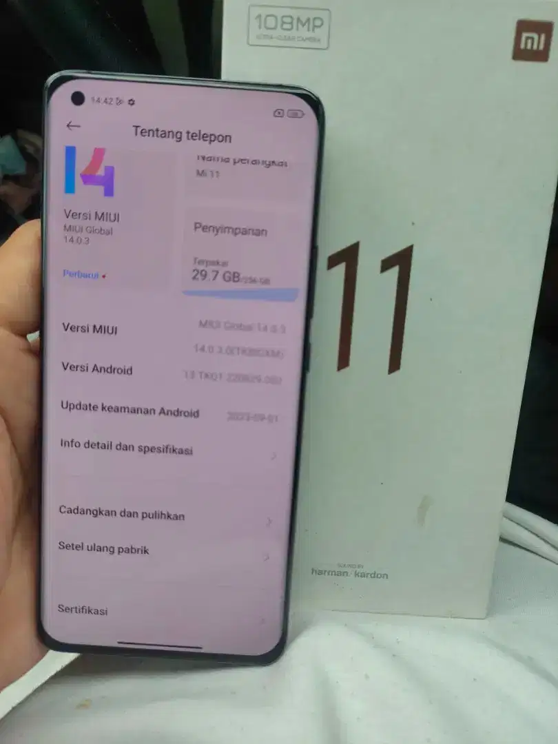 Xiaomi MI 11 8+3/256 5G lngkp ORI resmi msih bgus benget BS TKR tmbh