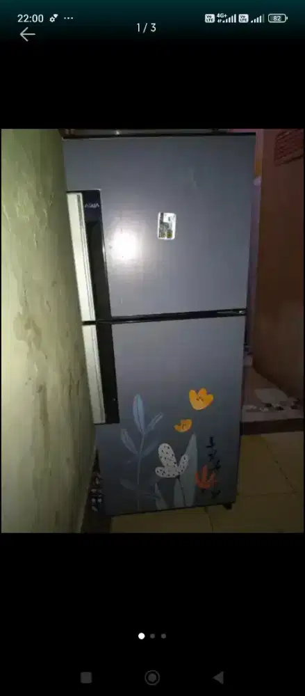 cuci gudang Kulkas aqua 2 pintu normal