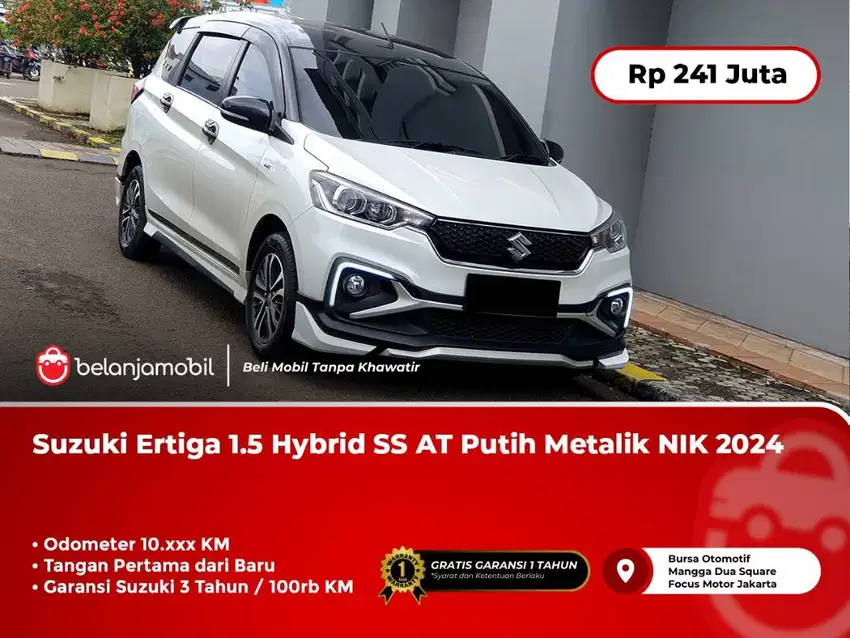 [ LOW KM ] Suzuki Ertiga 1.5 Hybrid SS AT Putih Metalik 2024 2025