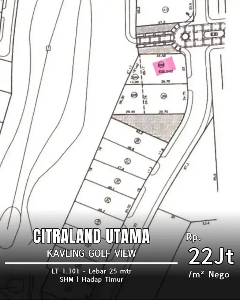 Dijual tanah Bukit Golf International GC Citraland