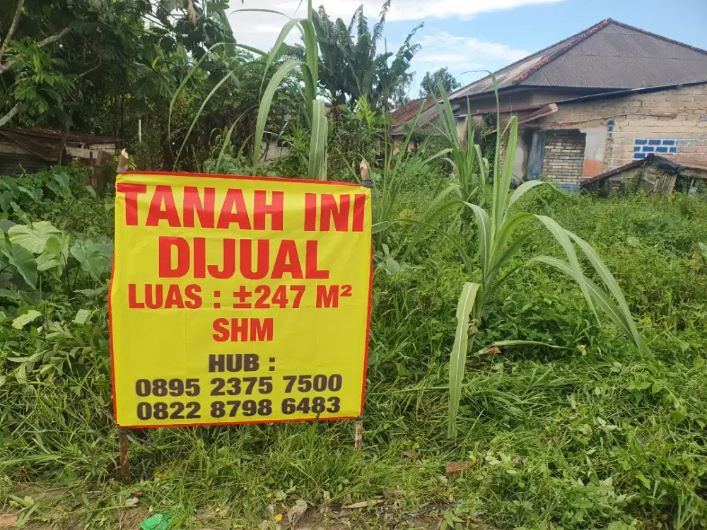 Edisi Turun Harga DIJUAL CEPAT Lahan Kosong Luas 247m2 Harga Nego