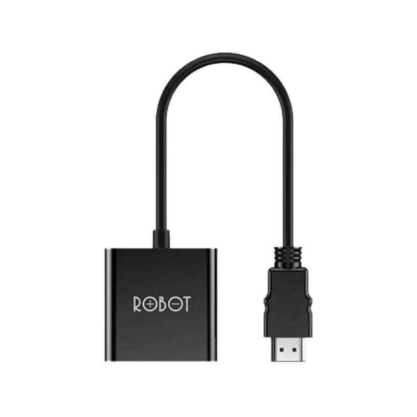 Kabel HDMI to VGA Robot RHV10 Black (without  Audio & Power) 1080P