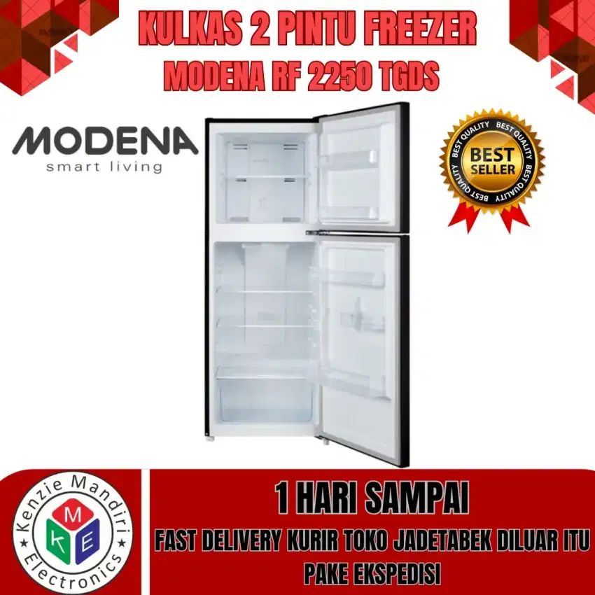 Kulkas 2 Pintu Freezer Atas 225L Heavy-duty Compressor