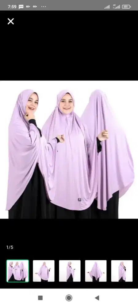 Jilbab Bergo Maryam Jumbo Syari Polos Jersey Soft Pet
