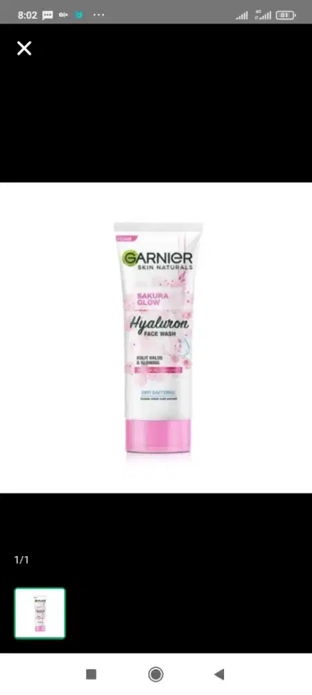 garnier facial foam 100ml sakura white