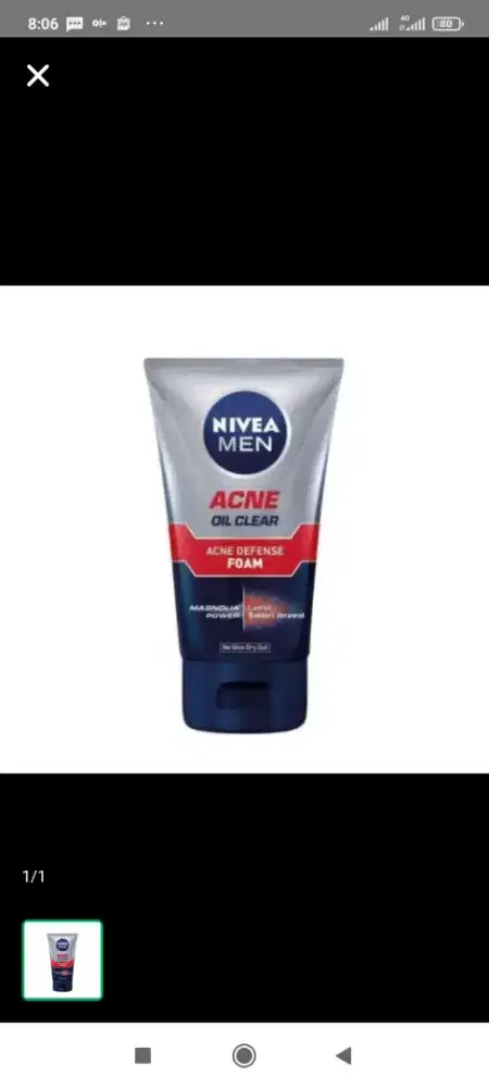 2pcs nivea men acne defense sabun cuci muka100ml facial foam