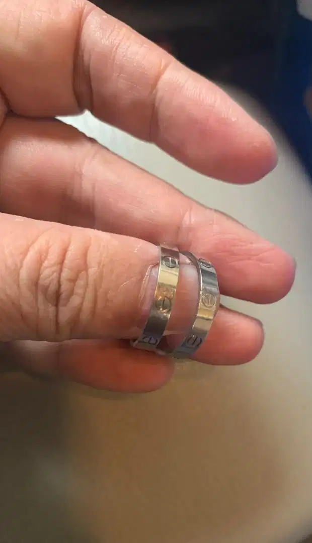 Cartier love SM 18kwhitegold Rings  , a double 59 mm original