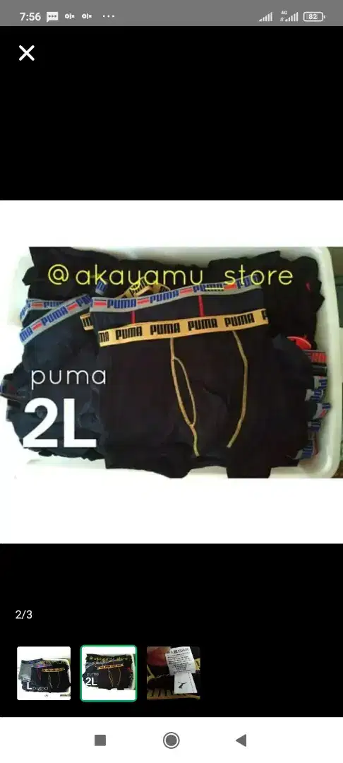 Celana boxer puma celana dalam 2L XL