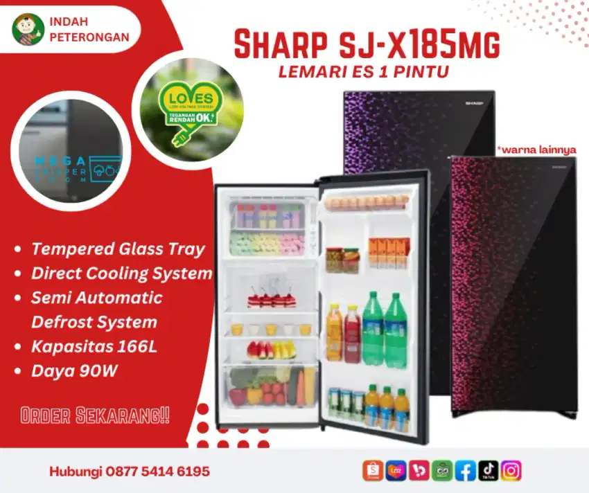 LEMARI ES SHARP SJ-X185MG