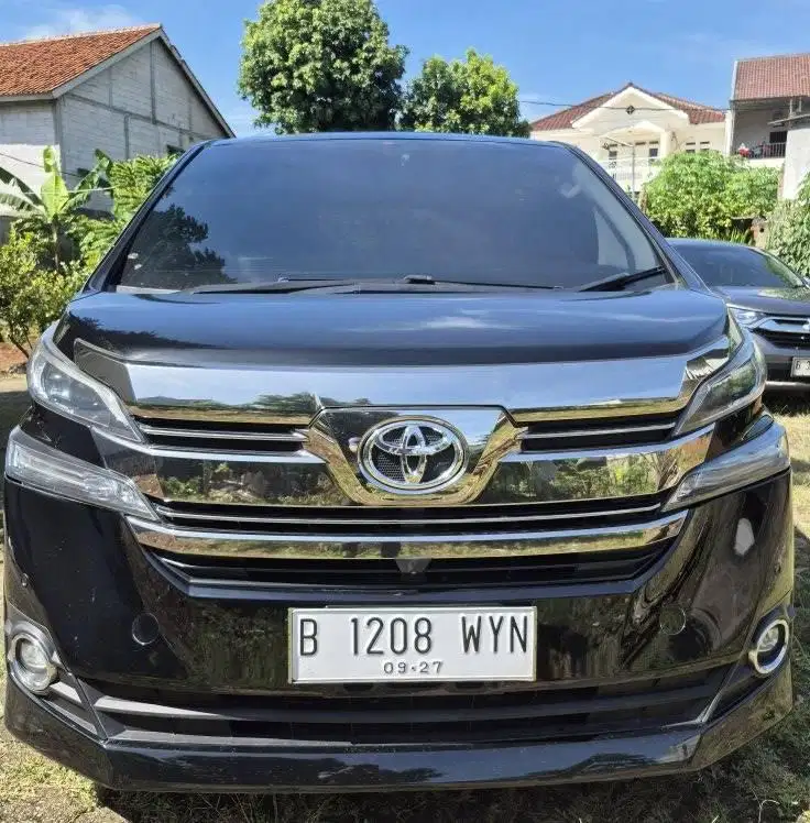 Toyota velfire G at 2017 bln 9 hitam km 90 rb service record antik..