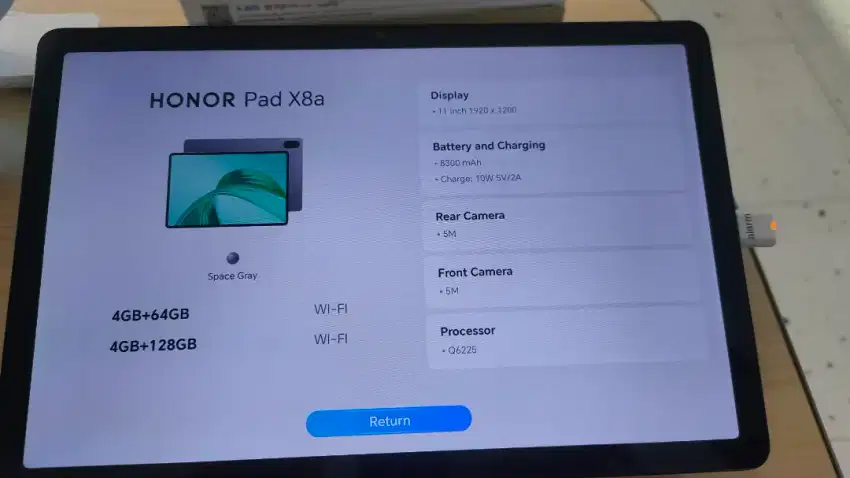HONOR PAD X8a ram 4/128gb