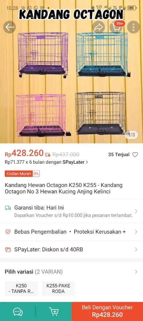 Kandang kucing OCTAGON
