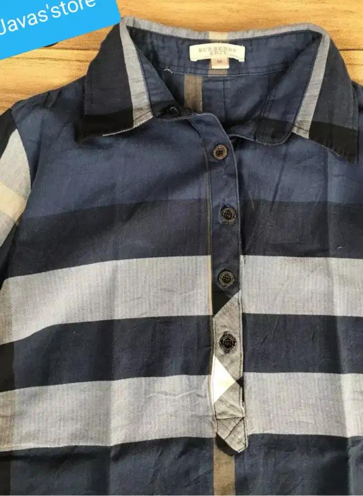 Auth burberry blue nova check shirt