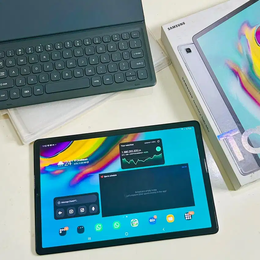 Samsung Galaxy Tab S5e 4G LTE Resmi Fullset original keyboard flip