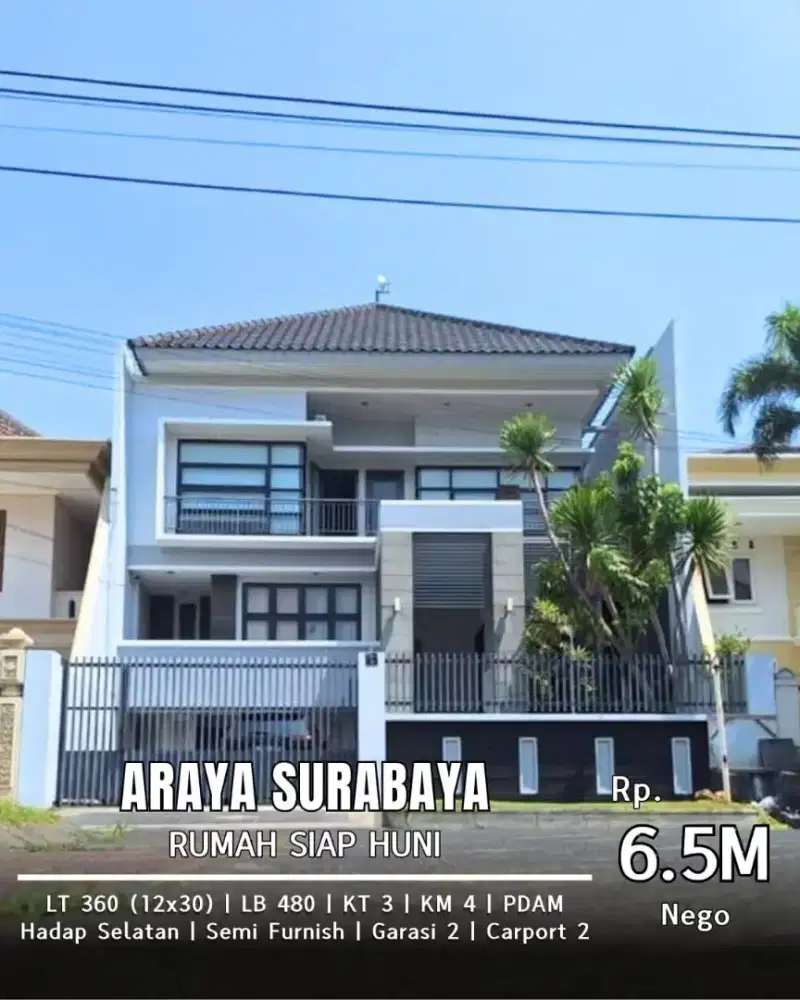 Dijual rumah araya 1 dekat mer galaxy mall