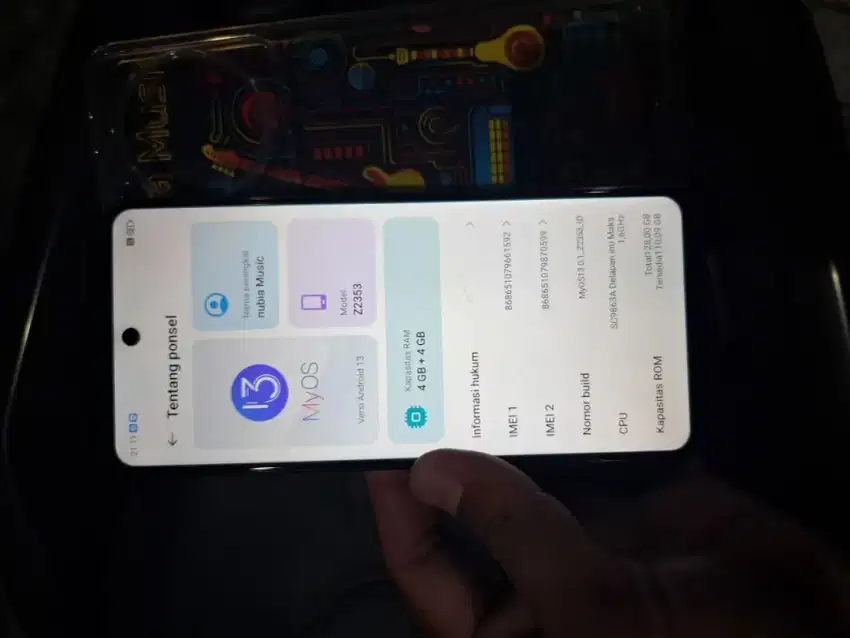 Nubia Zte 4+4/128 Resmi msih grnsi pjng lngkp ORI BS tker tmabh