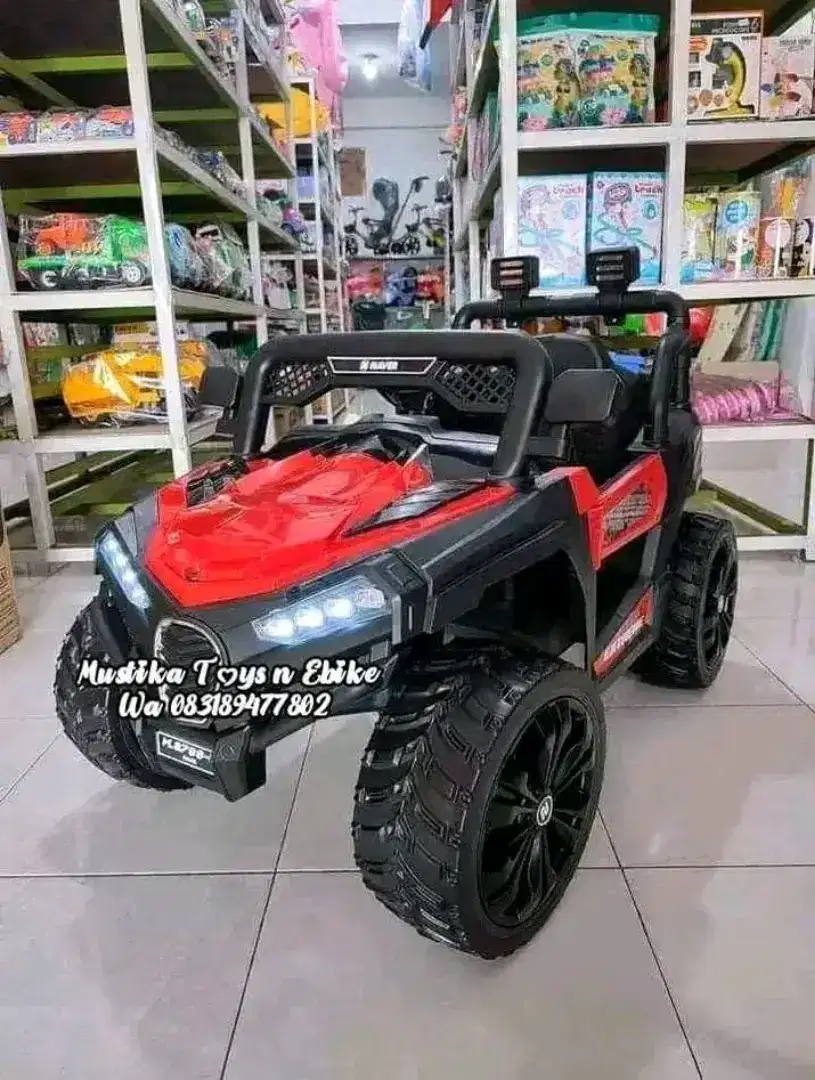 Promo Mobil Aki Jeep Bugatti Naver sudah ban karet, bergaransi mesin