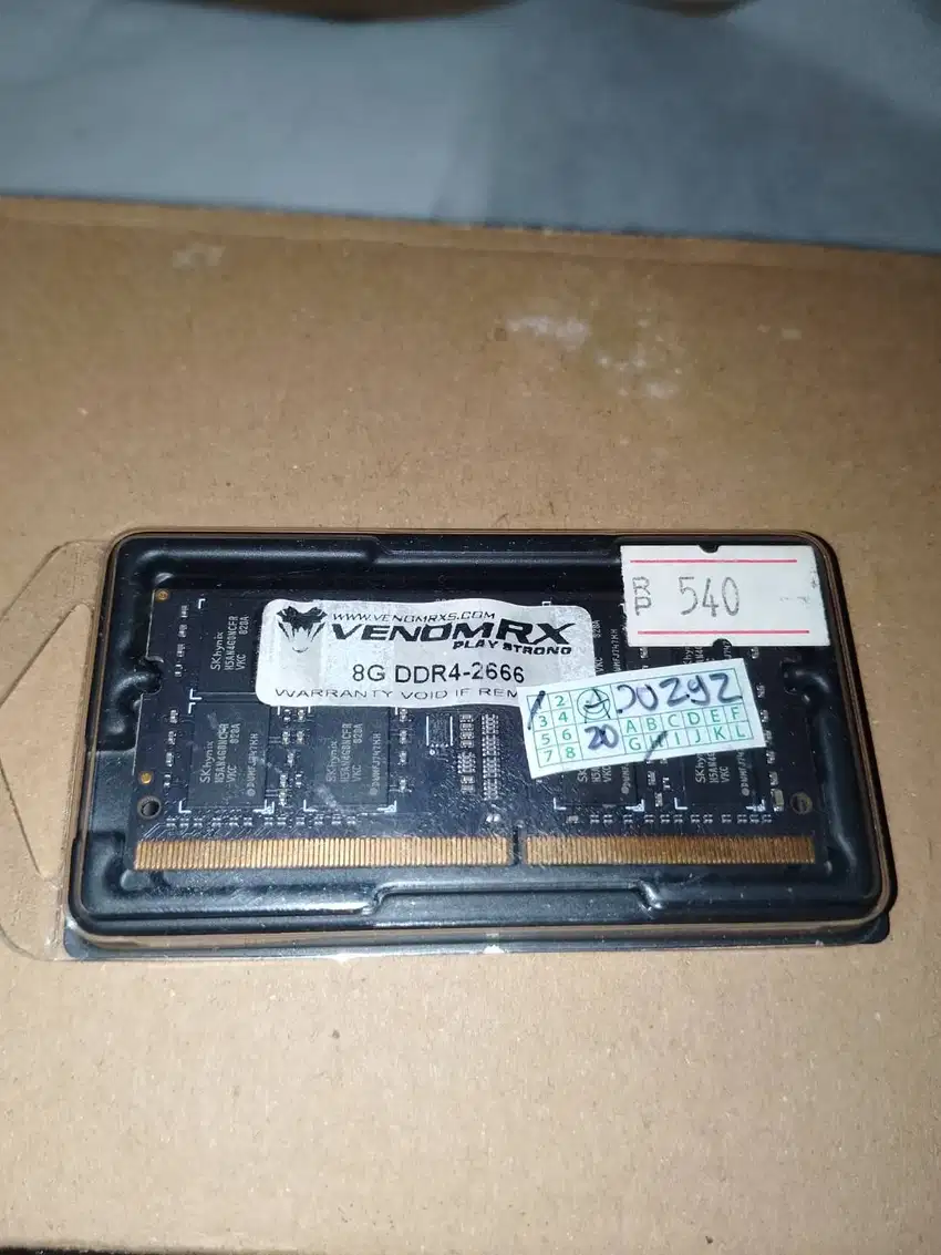 RAM VENOMRX SODDIM 8GB DDR4 2666Mhz + ADAPTOR ACER