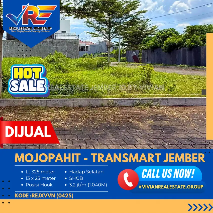 Tanah posisi hook di mojopahit transmart jember