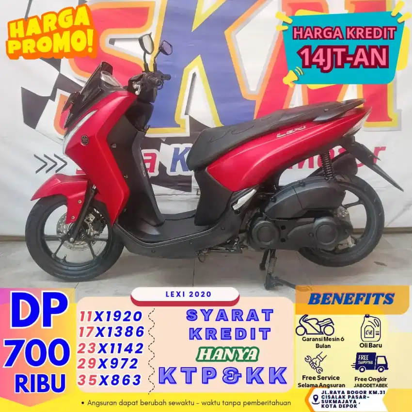 (Lexi tahun 2020  dp:700 cicilan 0% via blibli guyss)