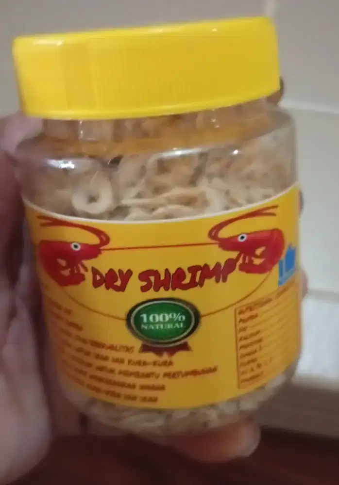 Dry shrimp Udang Kering pakan kura kura Brazil