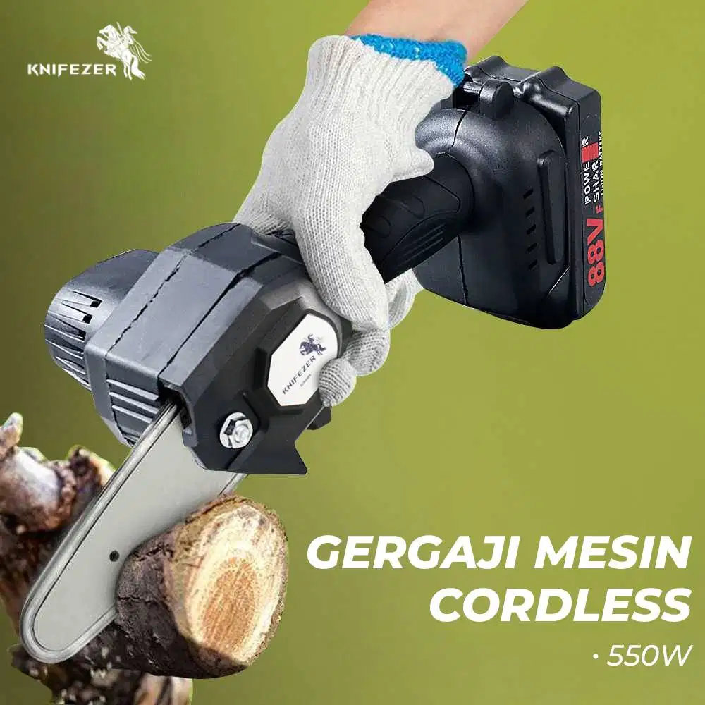 Gergaji Mesin Senso Cordless Chainsaw 21V 4 Inch