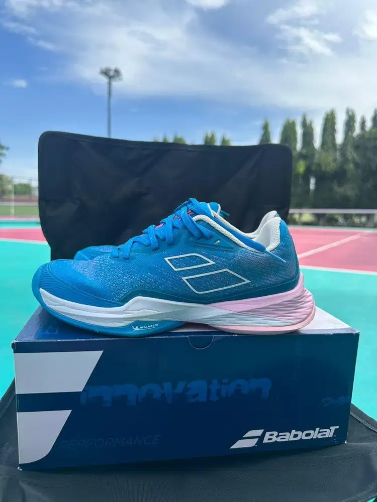 Sepatu Tennis Babolat Girls french Blue Energy