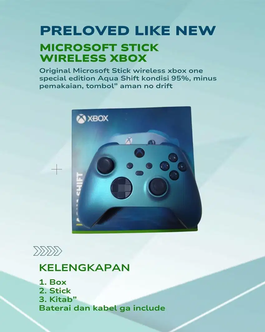 STICK XBOX ORIGINAL MICROSOFT AQUA SHIFT