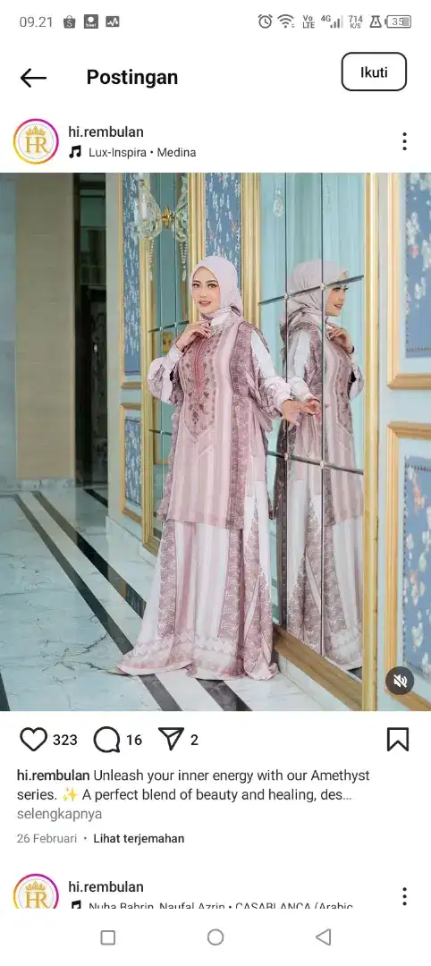 SALE Gamis amethyst original 100% by Hi Rembulan freeongkir