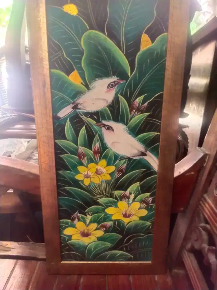 Lukisan burung 25x55cm