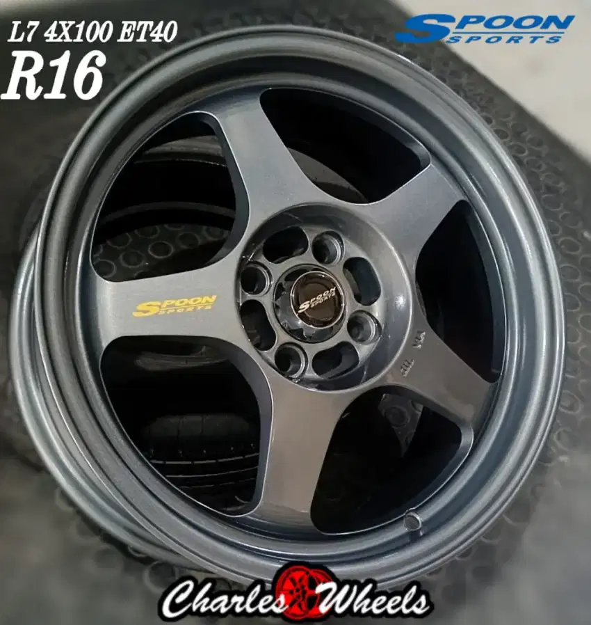 Jual velg mobil spoons r16 4x100 jazz yaris brio raize rocky vios dll